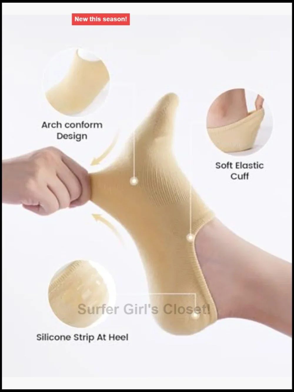 No Show Low Cut Ankle Athletic Running Invisible Liner Socks